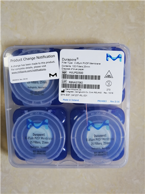 Millipore密理博PVDF過濾膜25mm 0.45um HVLP02500