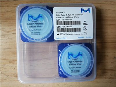 Millipore密理博47mm 0.4um聚碳酸酯PC過濾膜HTTP04700
