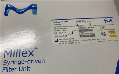 Millipore Merck默克33mm 0.45um PVDF有機(jī)針頭濾器SLHVR33RB