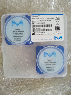 Merck默克Millipore密理博47mm 2um聚碳酸酯PC過(guò)濾膜TTTP04700