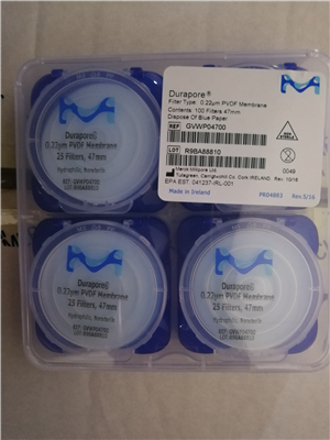 Millipore密理博47mm 0.22um有機(jī)PVDF過濾膜GVWP04700